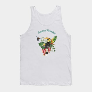 Tropical Paradise T-Shirt, hand drawing Tank Top